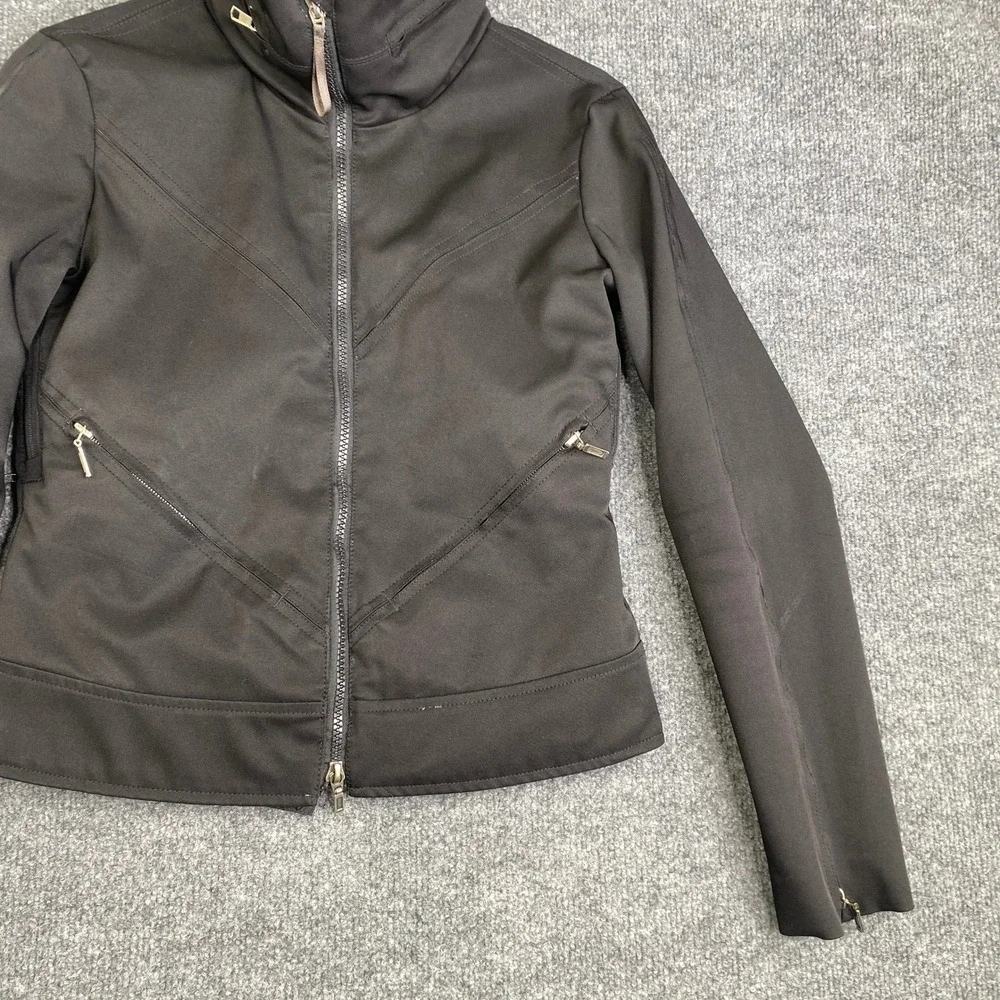 Erin Snow Womens XS Black Full Zip Ski Jacket Powder Skirt 410211 Seam Sealed - Picture 3 of 15
